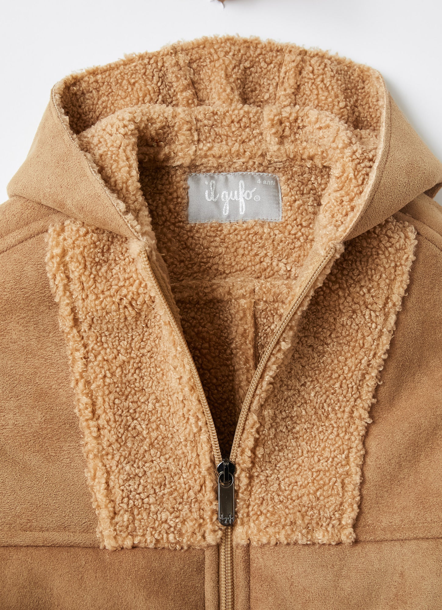 Faux Sheepskin Coat | Beaver Brown