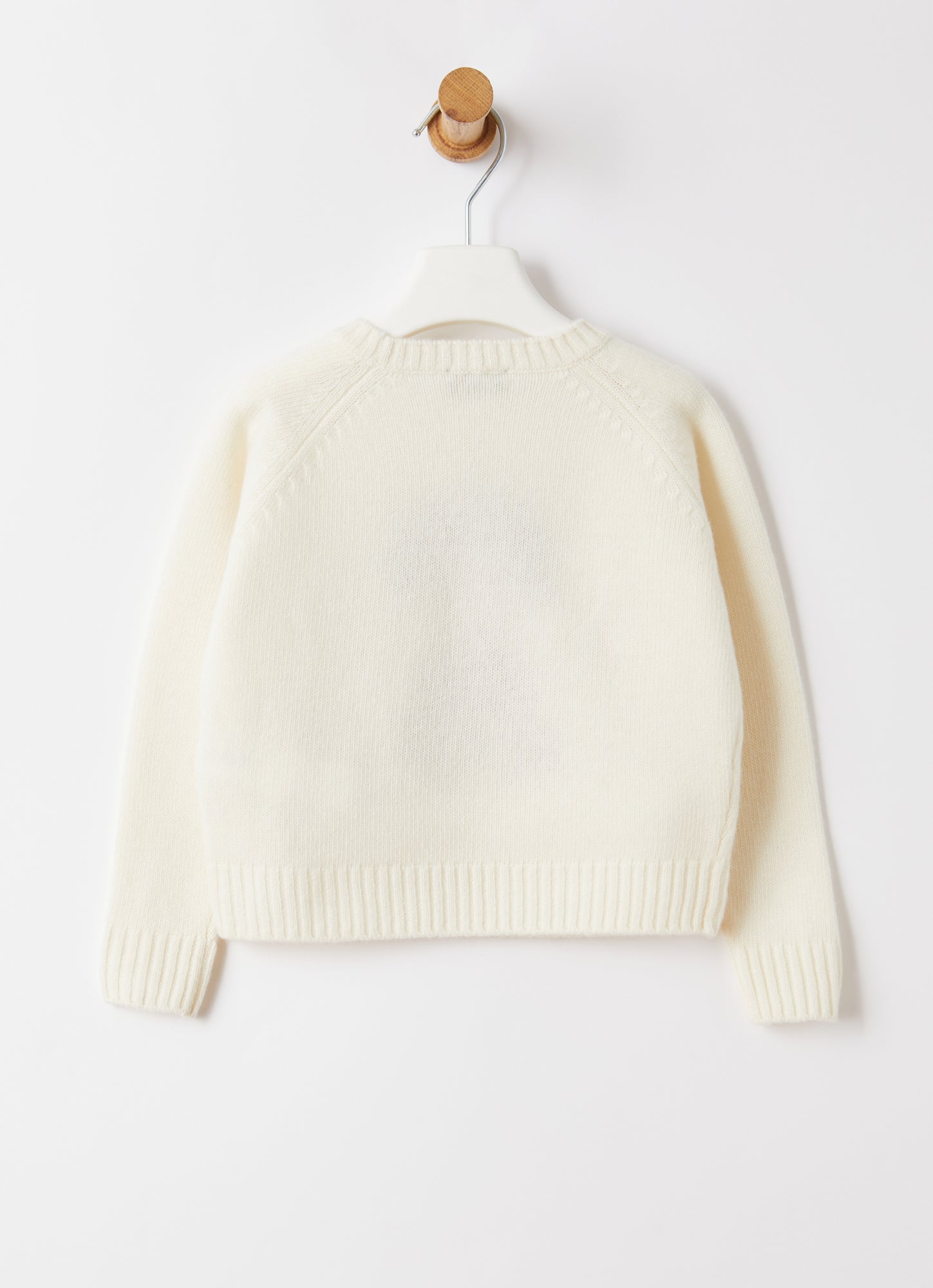 Girls Embroidery Wool Sweater | Milk/Bubble Pink