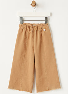 Gabardine Culotte Trousers | Beaver Brown