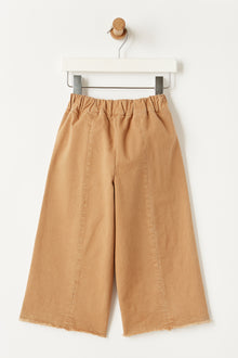 Gabardine Culotte Trousers | Beaver Brown
