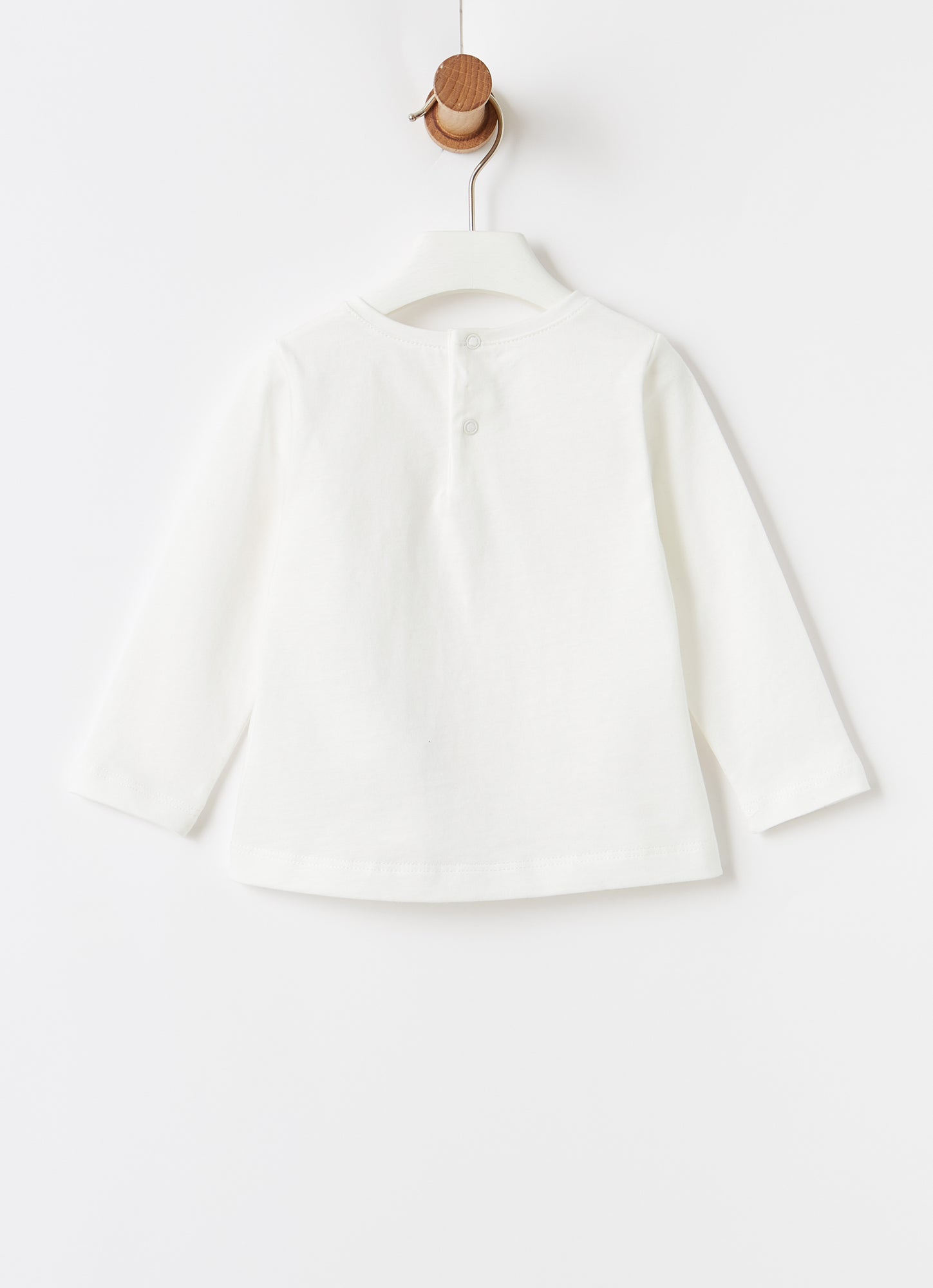 Floral Applique Flared T-Shirt | Milk/Quartz Pink