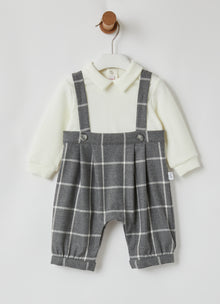 Check Technowool Knickerbocker Playsuit | Milk/Milk