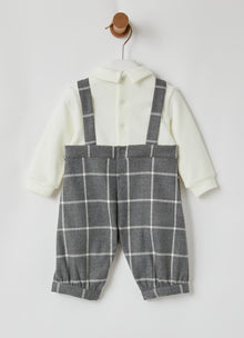 Check Technowool Knickerbocker Playsuit | Milk/Milk