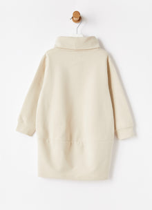 Floral Embroidery Fleece Dress | Sesamo/Rosa Bubble