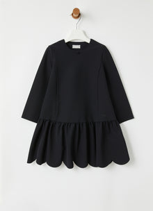Wide Collar Sensitive Fabrics Dress | Black