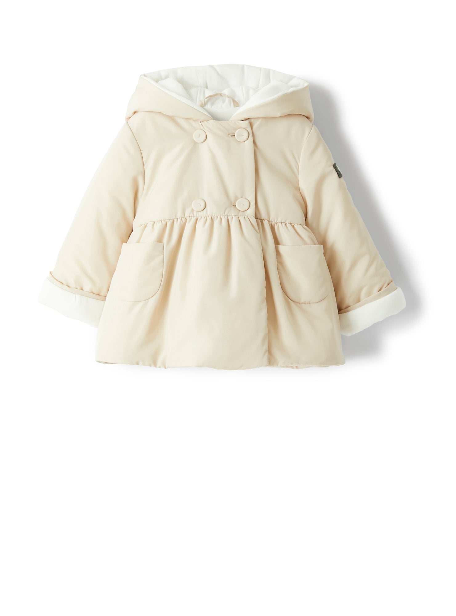 Hooded Jacket in Microfiber | Sand
