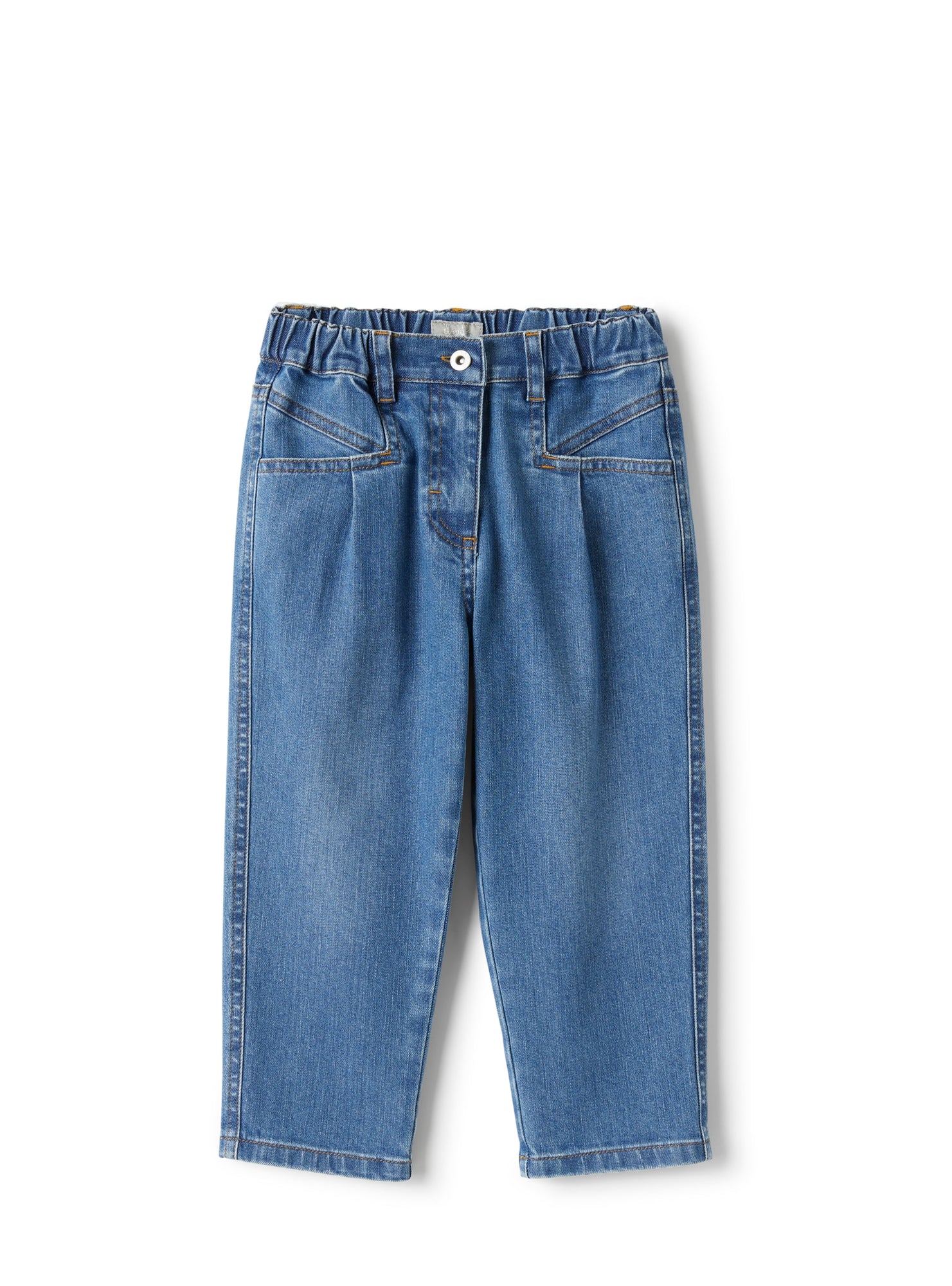 Carrot-Cut Denim Trousers | Celeste Scuro