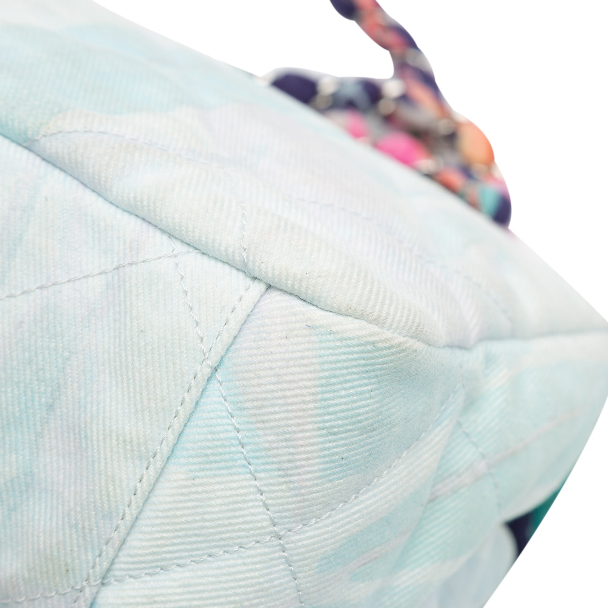 Chanel | Pre-Owned Quilted Jungle Jeans Flap | Blue/Light Blue