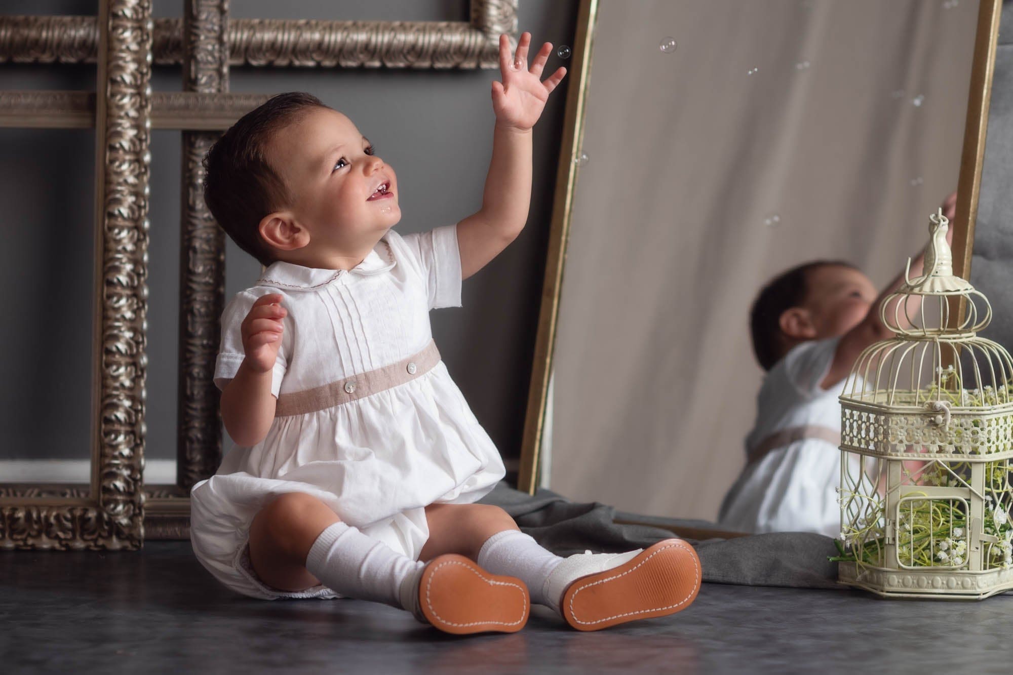 Ashton Linen Romper - Petite Maison Kids