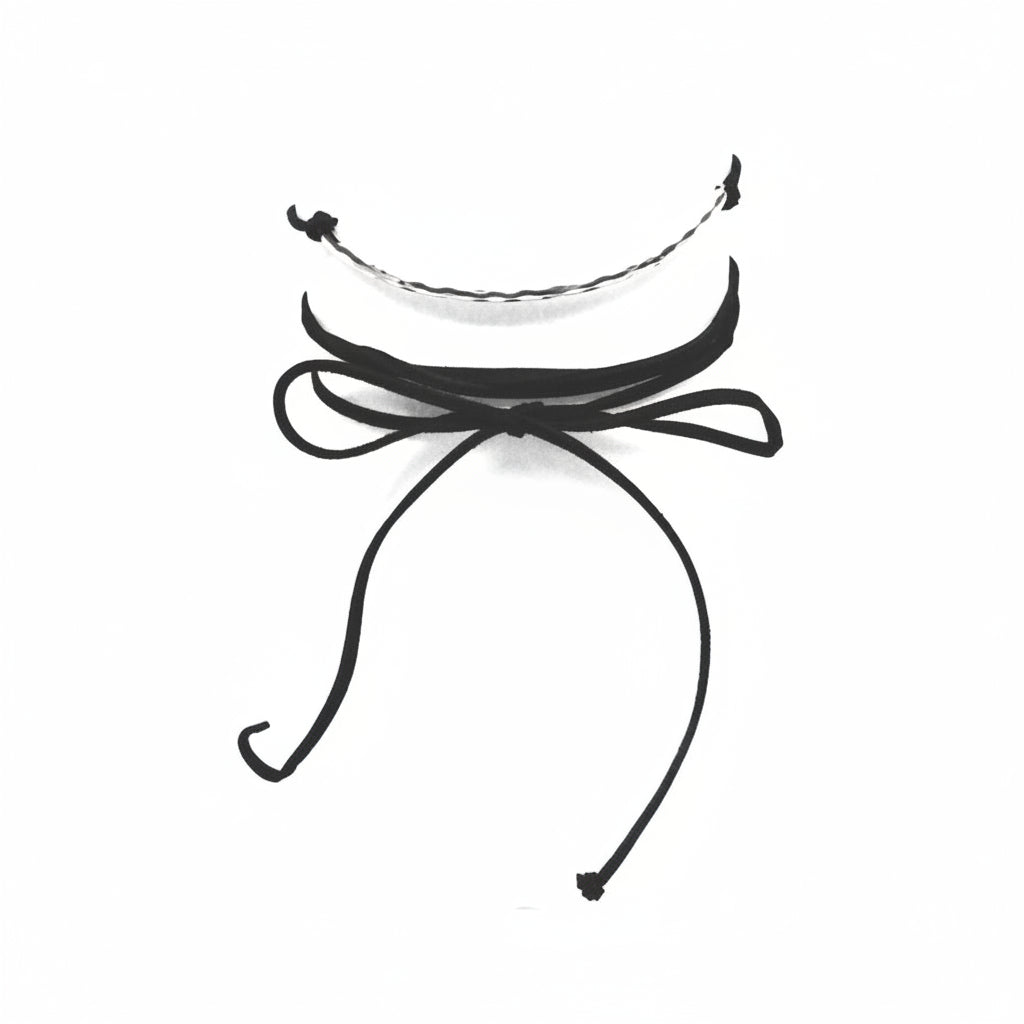 Suede Wrap Choker - Nord Rp Markdown 2002 | Rhodium-Plated Brass