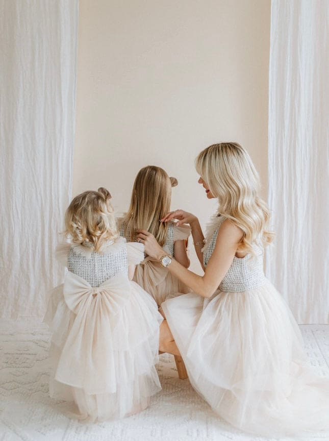 Women | Fira Tweed Mom Dress | Beige