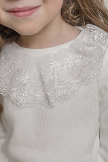 Girl | Emma Cotton and Lace Top and Shorts Set | White