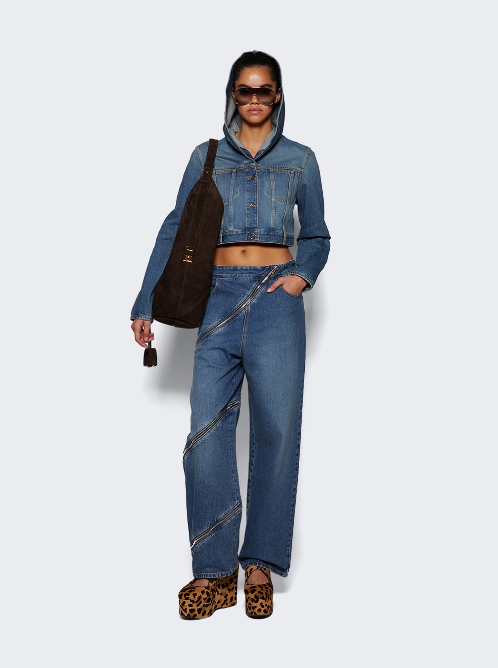 Women | ALAÏA | Spiral Pants Blue