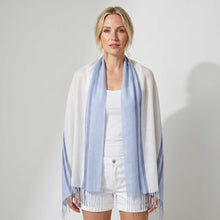 Unisex | Maui Wrap | Striped Blue / Ivory