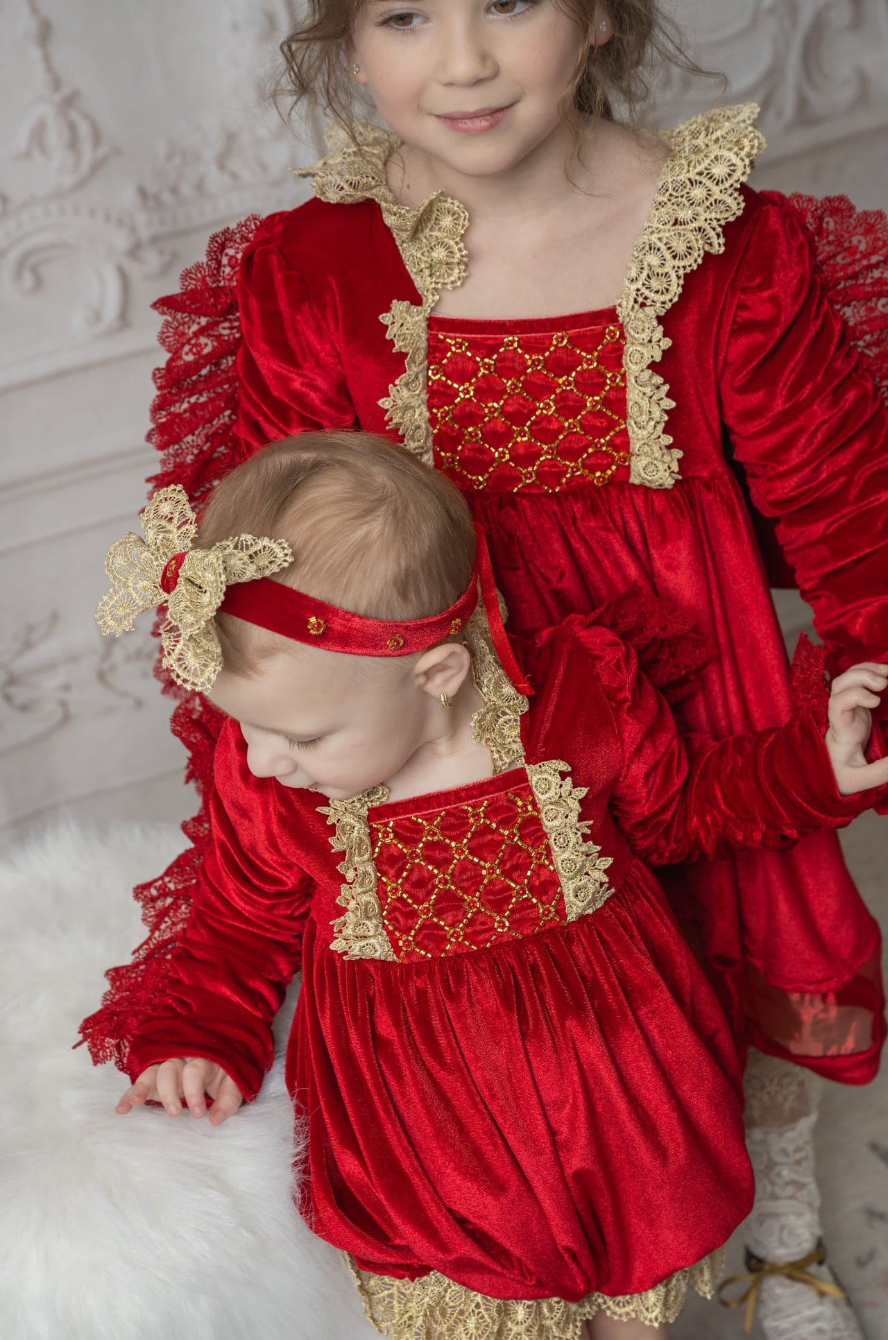 Girl | Victoria Velvet Dress | Red