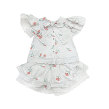 Girl | Tulip Cotton Blouse and Shorts Set | White