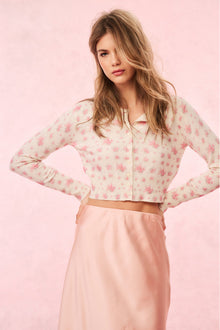 Adeanne Wool Floral Cardigan | Thulian Pink