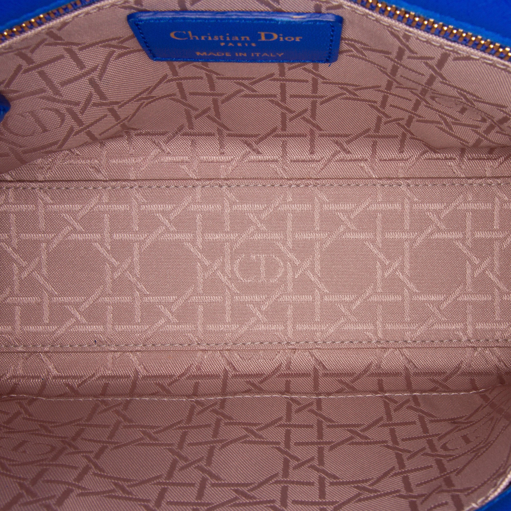 Dior | Pre-Owned Small Lambskin Cannage My ABC Lady | Blue/Dark Blue