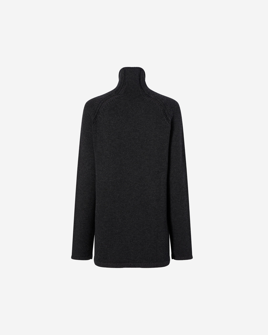 Womens | The Slouch Turtleneck in Wool and Silk | Charcoal