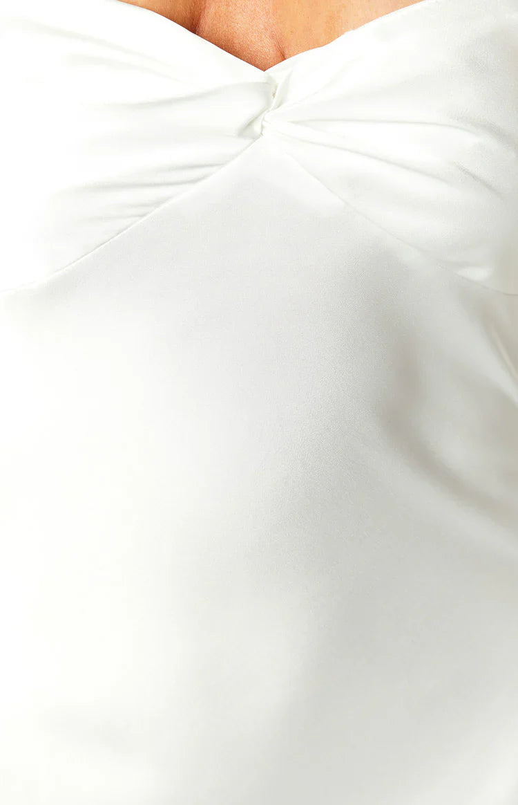 Abbie Maxi Formal Dress | White