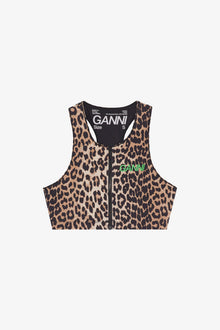 Active Racerback Zipper Top | Leopard