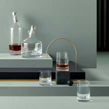 Alba Whisky Bottle - Tall | Clear Crystal/Marble