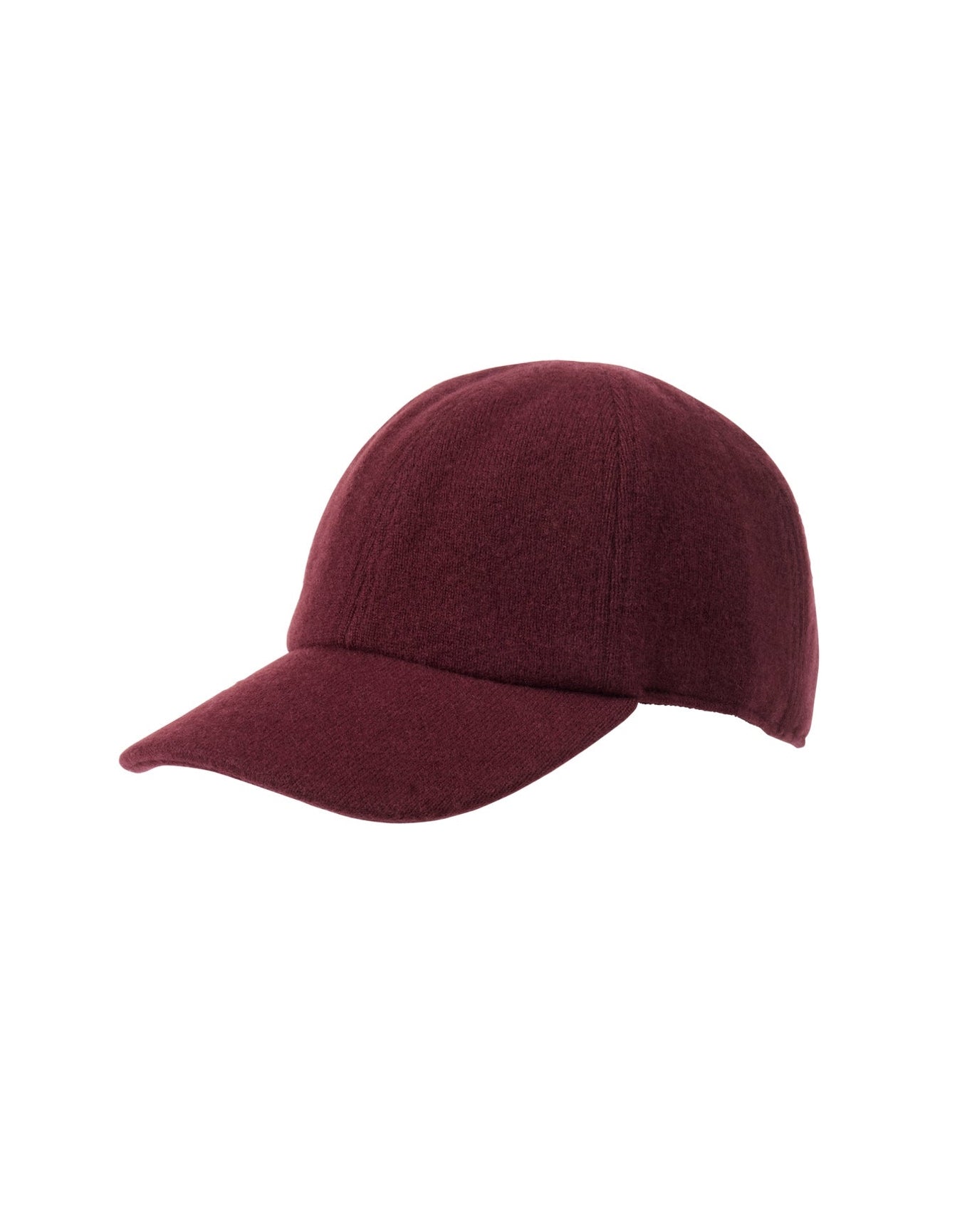 Amicale Cashmere | Women | Cashmere Blend Knit Baseball Cap II | Bordeaux