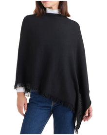Amicale Cashmere | Women | Cashmere Poncho | Black V3