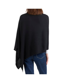 Amicale Cashmere | Women | Cashmere Poncho | Black V4