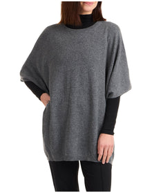 Amicale Cashmere | Women | Cashmere Poncho | Charcoal