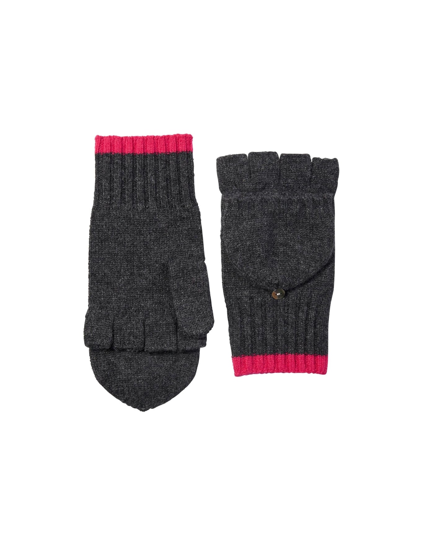 Amicale Cashmere | Women | Pop Top Glove | Charcoal