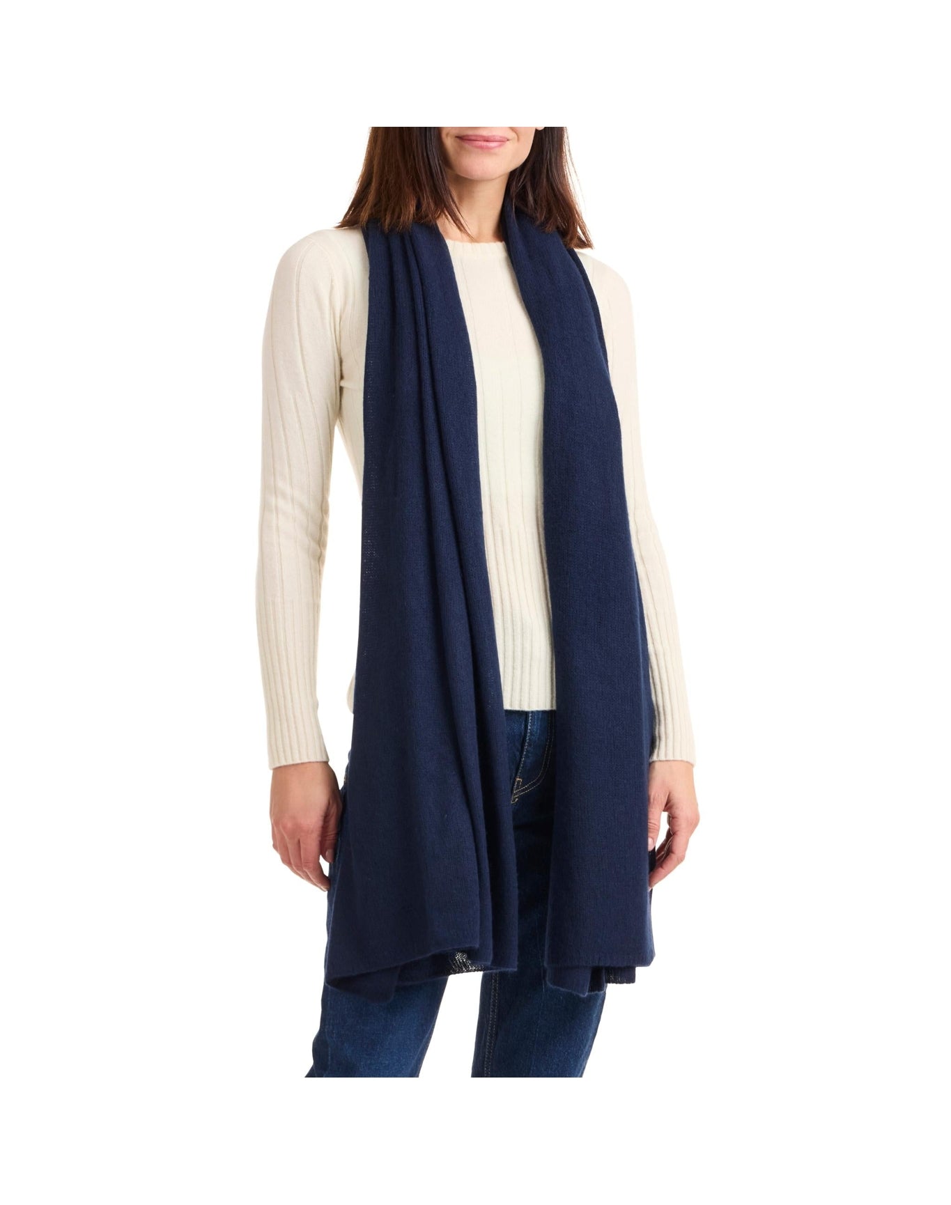 Amicale Cashmere | Women | Wrap | Navy (V1)