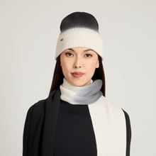 Vail Wool Ombre Scarf | Black/Ivory