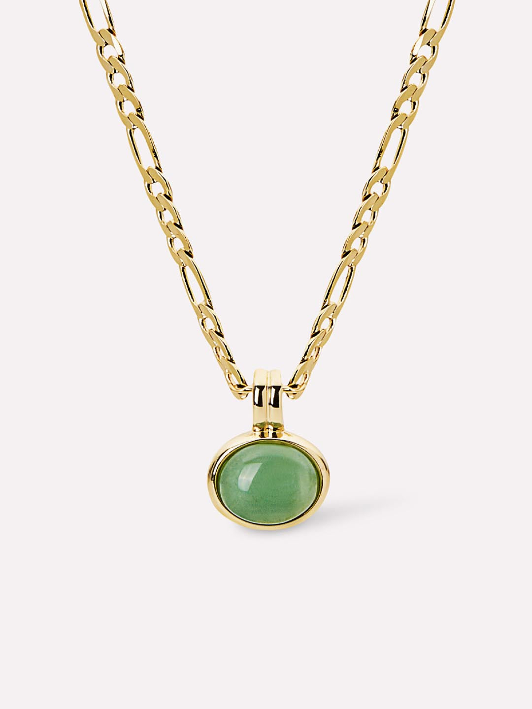 Gemstone Necklace - Meesh | 14K Gold on Brass | Green Aventurine