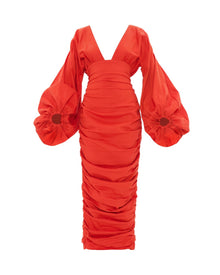 Anida Dress | Red Coral
