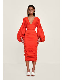 Anida Dress | Red Coral