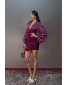 Anida Mini Dress | Maroon