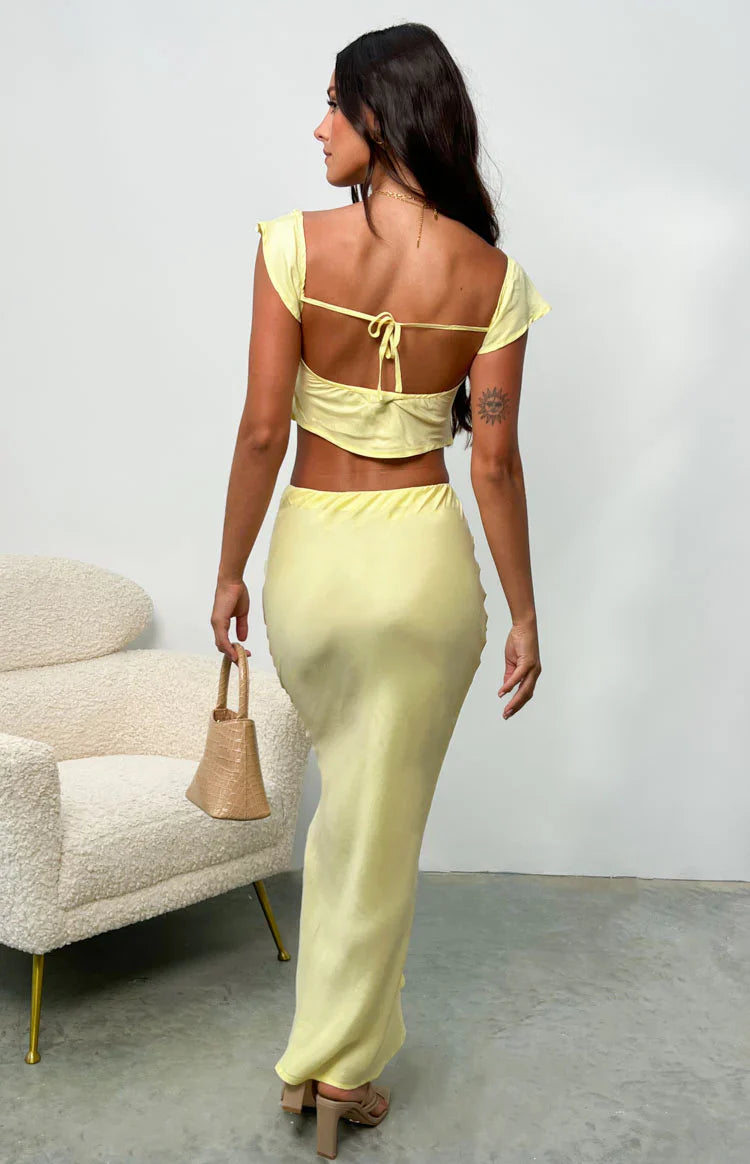 Anna Maxi Skirt | Yellow