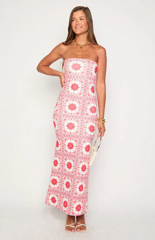 Arizona Tile Print Maxi Dress | Red