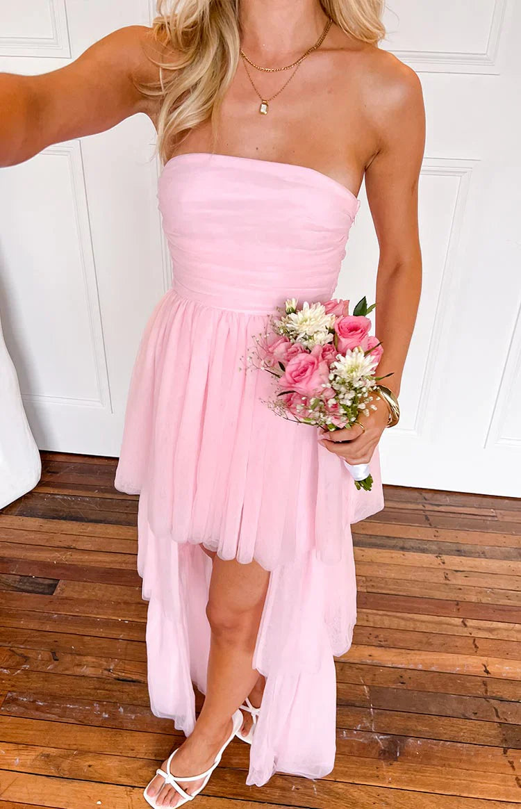 Avery High Low Maxi Dress | Pink