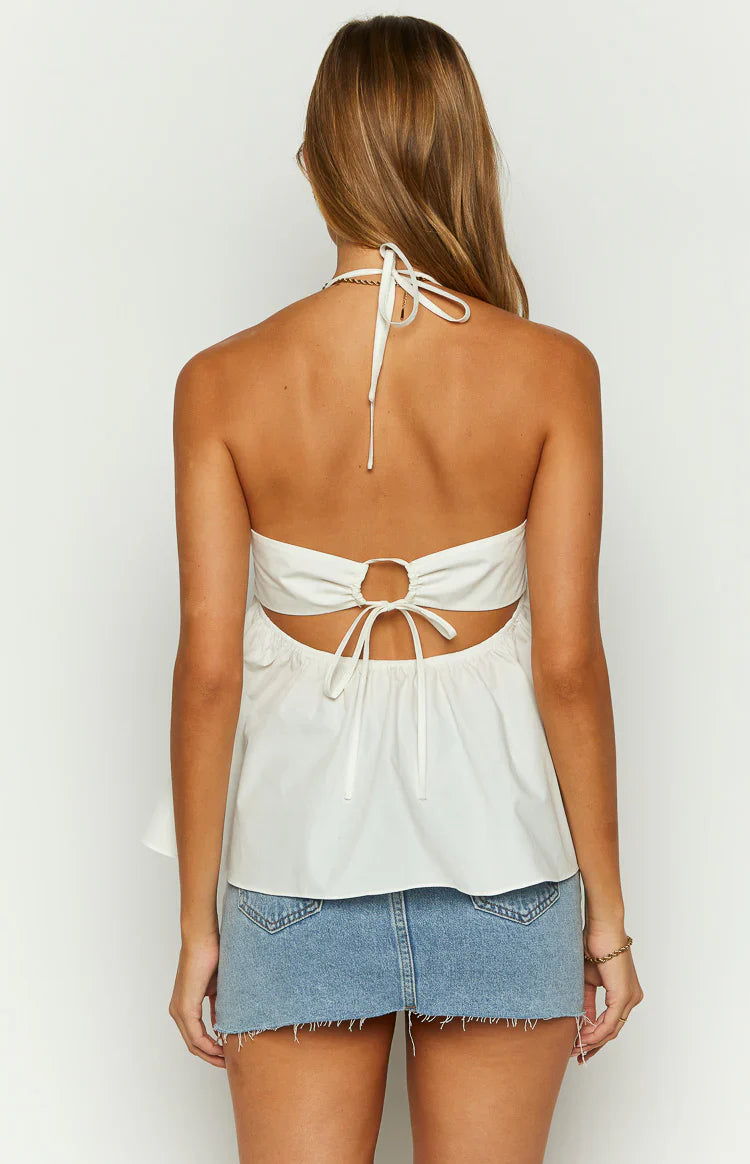 Axl Halter Top | White