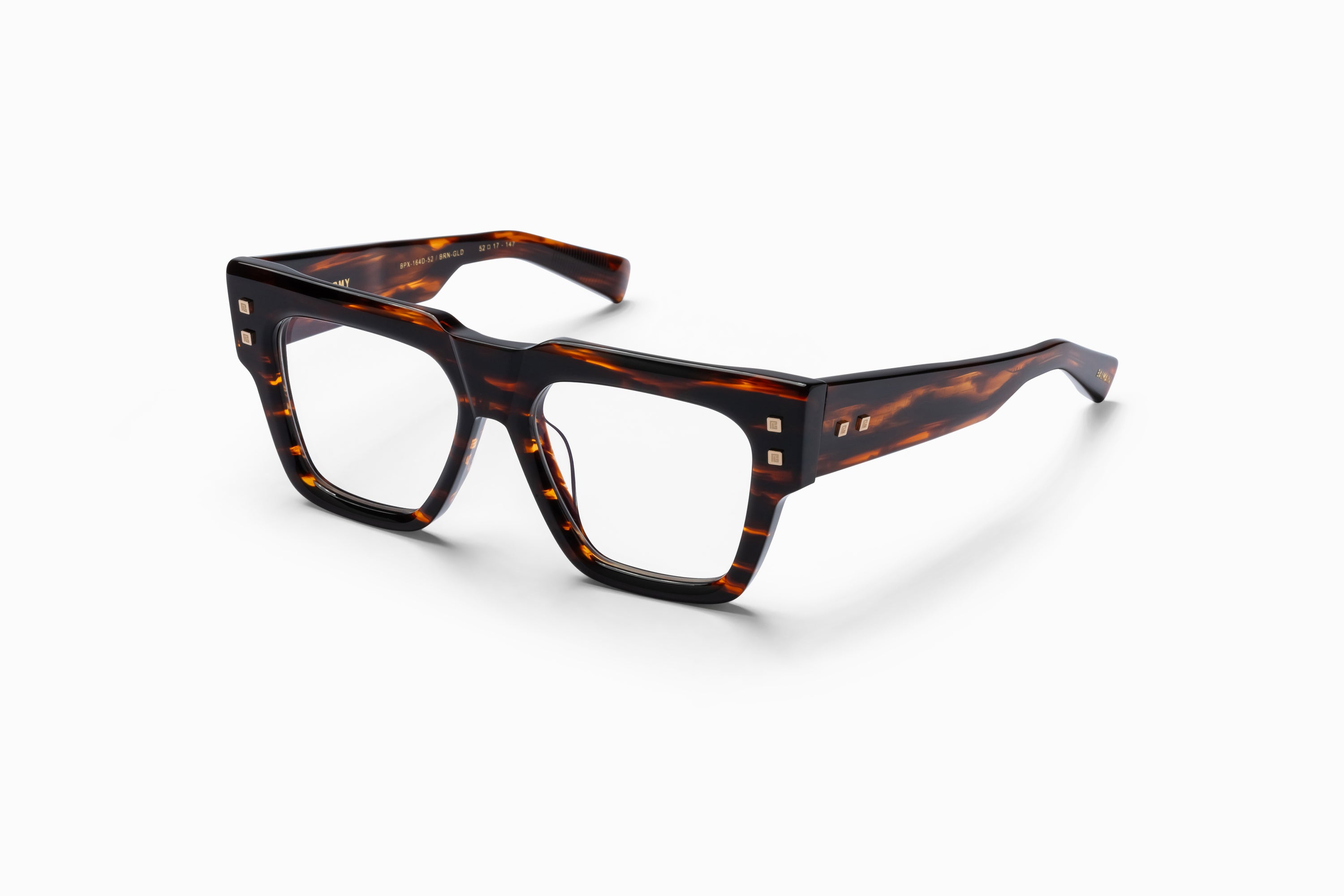 Unisex | B - Army Optical | Brown Swirl - 12K Gold - Brown Lenses | Clear