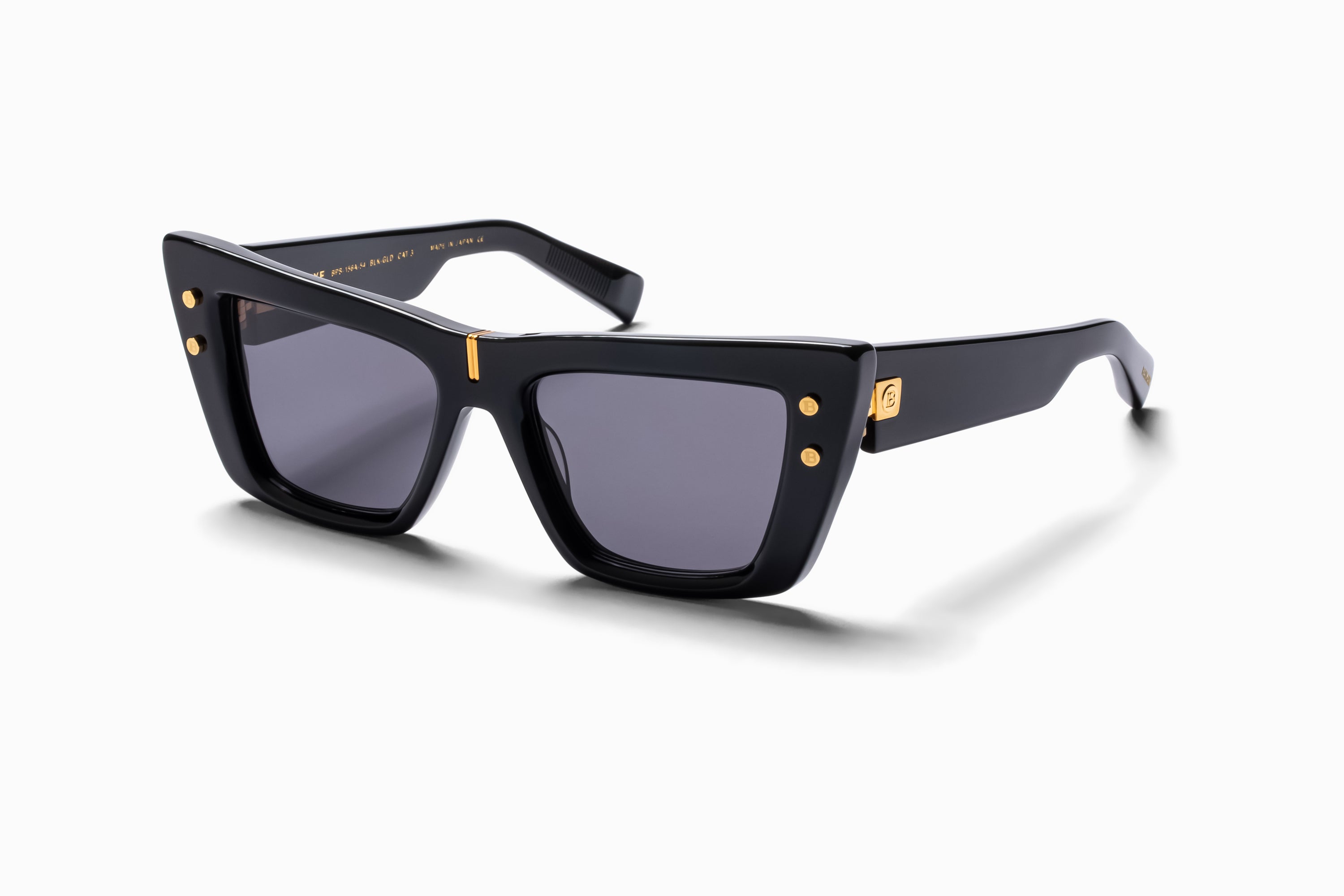 Womens | B - Eye Sunglass | Black - Gold | Dark Grey
