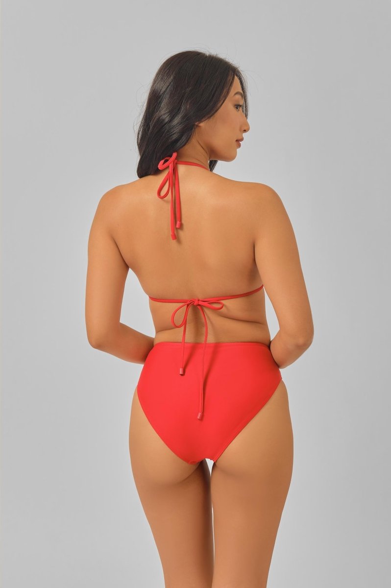 Women | High Waist Bottoms | Shanghai Red