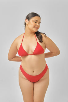 Women | High Waist Bottoms | Shanghai Red
