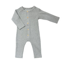 Unisex | Ribbed Cotton Playsuit Grey | Gray