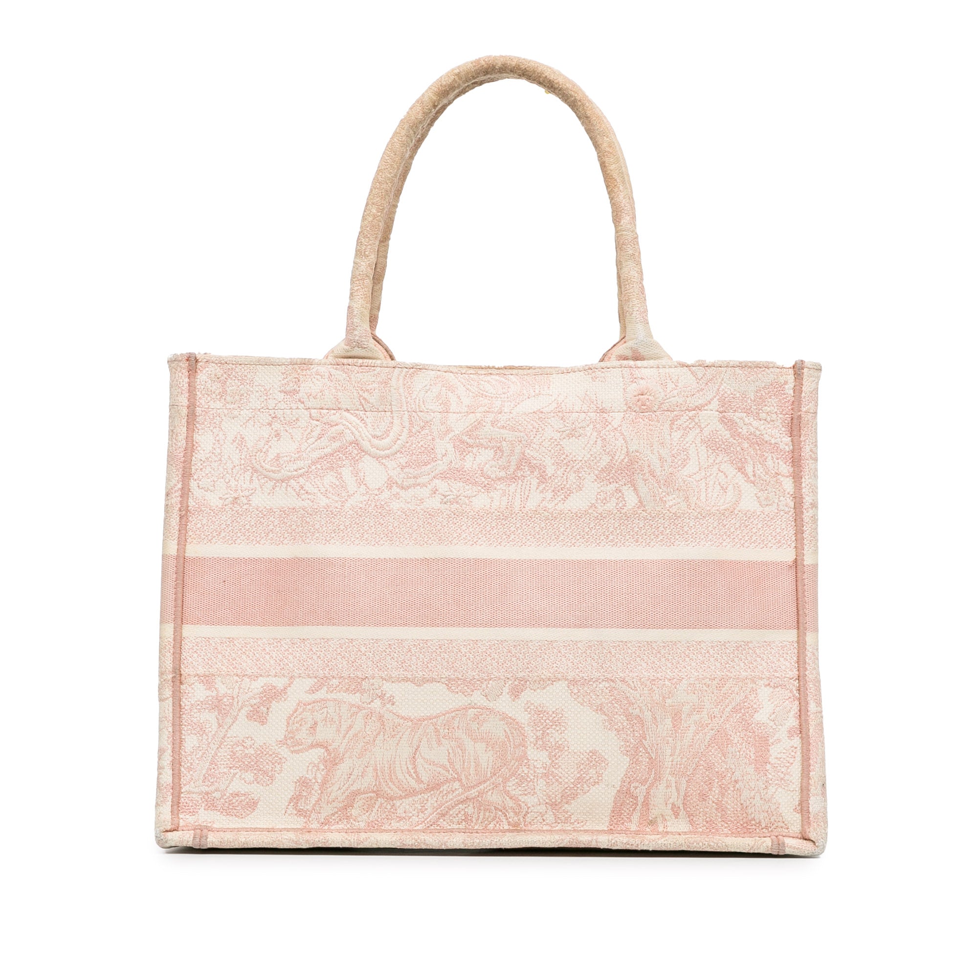 Dior | Pre-Owned Medium Toile de Jouy Book Tote | Pink/Light Pink