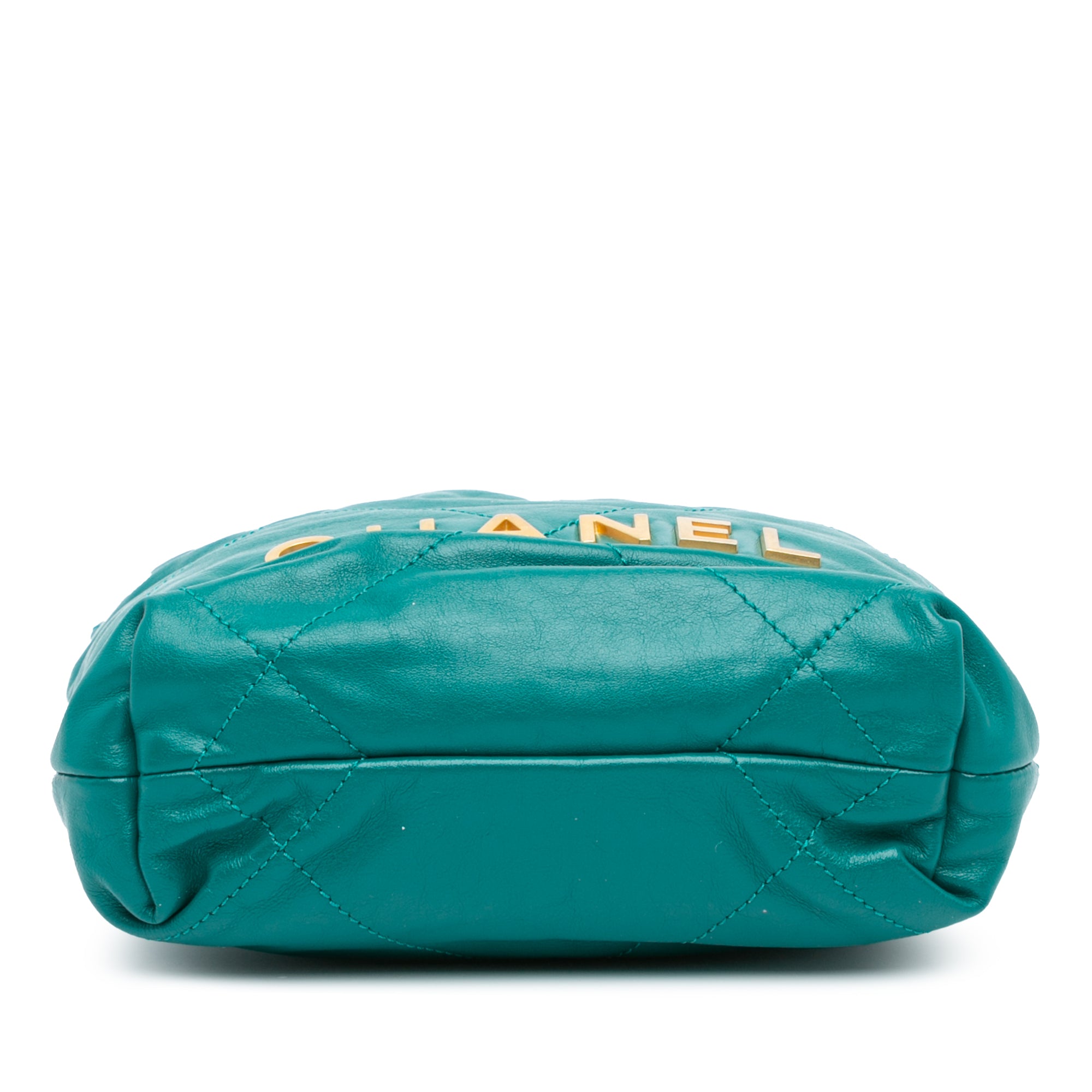 Chanel | Pre-Owned Mini Shiny Calfskin 22 Handbag - II | Green