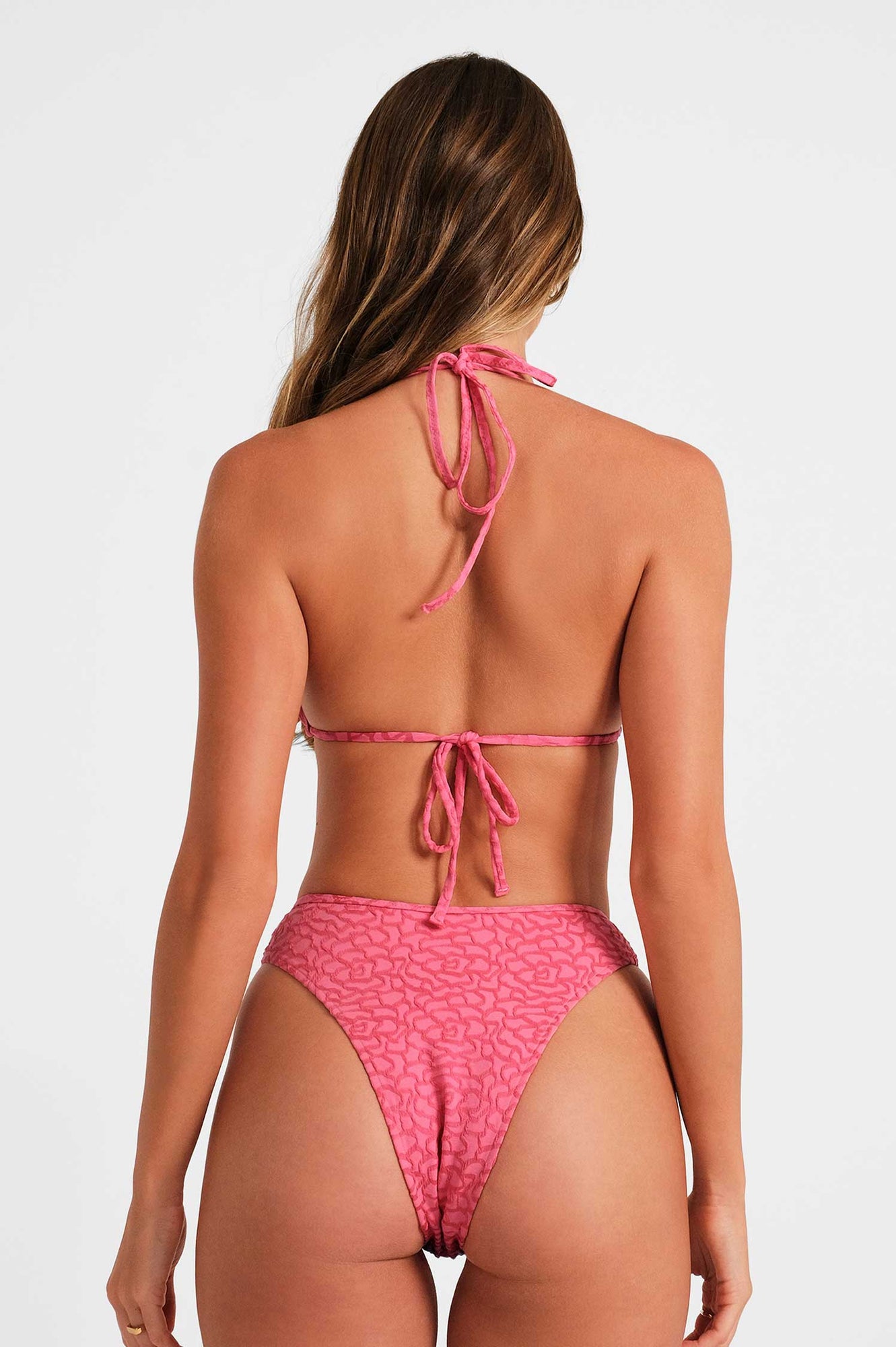 Women | Isabelle Triangle Top | Rosy Glow Jacquard