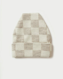 Bartlet Knit Beanie | Oatmeal/Cream Checker